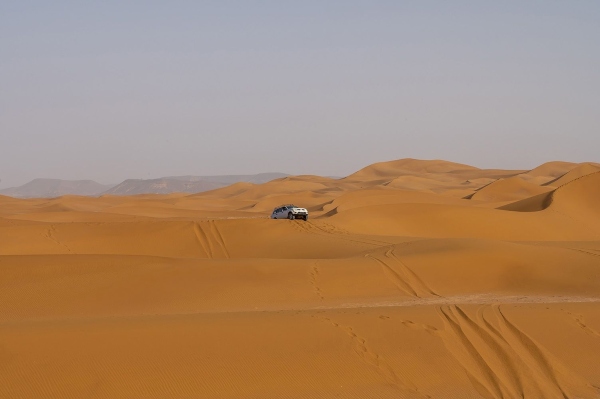 4x4 desert tour across dunes in southern Morocco near M'Hamid