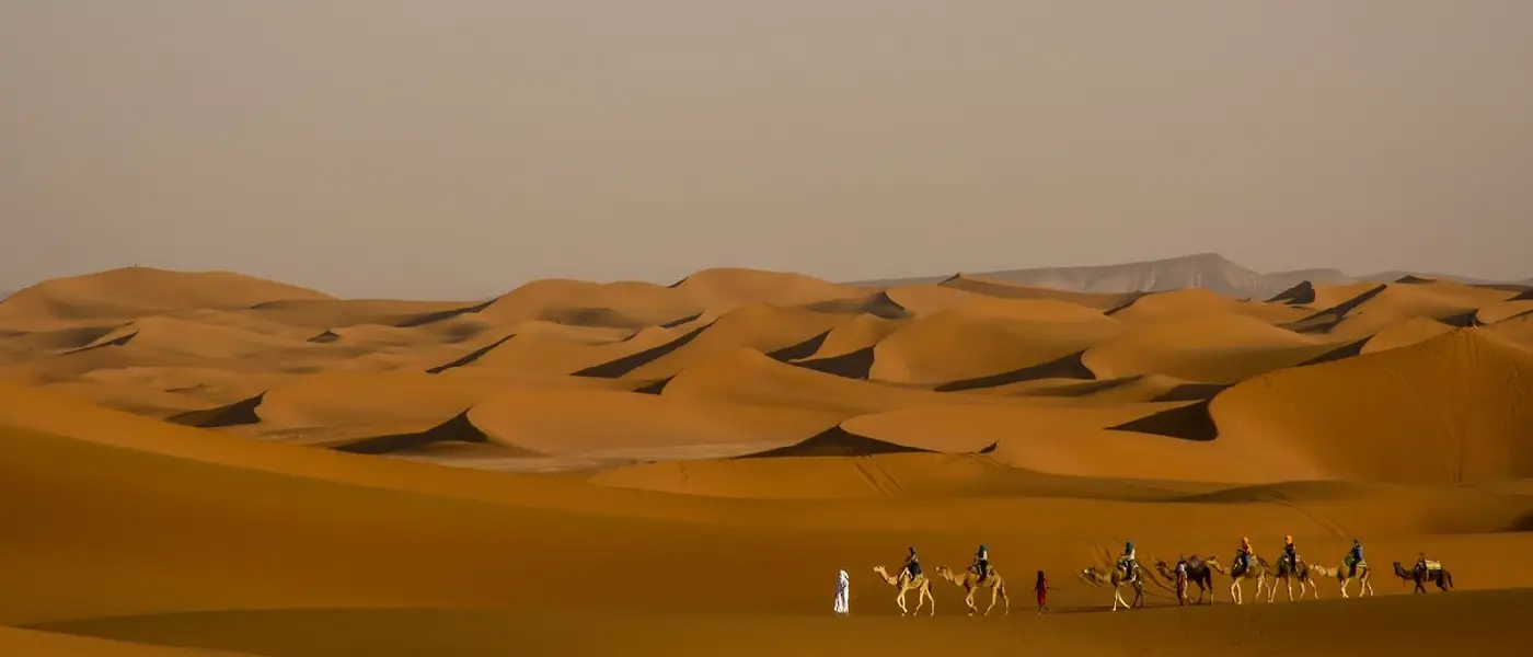 M'Hamid El Ghizlane dunes in Zagora region Morocco